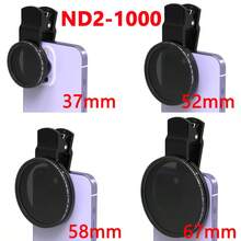 KnightX 37 52 58 67mm Phone Mount Clip ND2-1000 ND2-400 ND400 ND Filter Clip, Compatible With All Smartphones, Ultra-Thin 10-Stop Fixed Neutral Density, Suitable For Long Exposure, Variable - Clamp - View 3