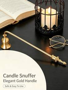 Long Handle Candle Extinguisher, Elegant Candle Snuffer, Suitable For Scented Candle Jars And Candle Lovers, Elegant Home Decor Accessory - Multicolor - View 7
