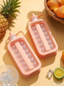 1pc Ice Ball Ice Cube Maker Water Bottle With Lid, Portable Silicone Tray And Water Bottle 2-In-1, Multi-Cavity Mold, Ice Bag, Ice Bucket, Suitable For Home Bar Party, Easy Release Ice Maker, Suitable For Beverages, Juice, Whiskey, Cocktails, Summer Kitchen Tool - Multicolor - View 22