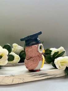 1PC Owl With Graduation Cap Silicone Mold, Creative DIY Owl Ornament Plaster Mould, Epoxy Resin Mold For Home Decor & Gift Making, Handicrafts Casting Molds, Art Decorations Gypsum Mold, Scented Candles Mold - 01-straight-eared Rabbit Tray Silicone Mold - View 4