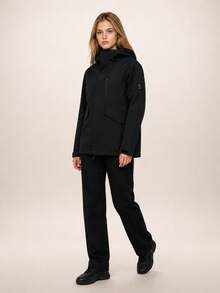Women Outdoor Jacket, Windbreaker, Casual Windshirt Black Spring Sports - Black - View 11
