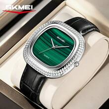 SKMEI 2732 Jam Tangan Quartz Mewah Elegan dengan Dial Persegi, Tali Kulit, Gesper Stainless Steel, Lebar 20mm, Desain Analog Sederhana untuk Penggunaan Sehari-hari - Satu-Ukuran - View 12