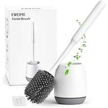 Brosse WC, Brosse de Toilette en Silicone, Balayette WC en Silicone Antibactérienne à Séchage Rapide, Brosse Toilettes à Manche - style comme sur la photo - Voir 1