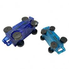 Children's Magnetic Car Refill Pack, 2pcs Magnetic Building Blocks Expansion Toy With Multiple Sizes, Educational Sensory Learning Assembly, Creative Game To Enhance Learning And Imagination, Suitable As Birthday Or Halloween Gift, Random Color, Random Style - Multicolor - View 6