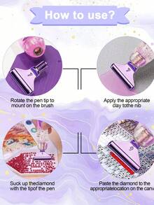 Sparkling Diamond Painting Pen Set, Multi Tip Diamond Art Pen, Including Multiple Interchangeable Pen Tips And Diamond Mud, Suitable For Families Or Giving Gifts To Friends, A Great Choice For DIY Enthusiasts - A - View 7