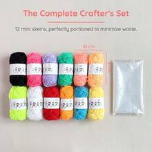 12/14/24/38 Ball Bulk Pack (28 Colors Optional) Multi-Color Knitted Yarn - 100% Polyester Multi-Purpose Craft Yarn, Numbered Ball Packaging (1-14) - Suitable For Small DIY Projects, Crafts, Knitting, Crochet Dolls And Pom Poms - Beginner Friendly Yarn - Multicolor - View 6