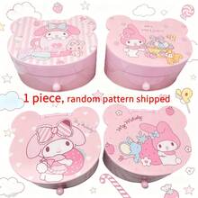 SANRIO 1pc Cute Kuromi And Pompompurin Pen Holder, Floral Arrangement Ornament, Multifunctional Storage Box, Anime Fan Desktop Pen Holder, Vanity Makeup Brush Organizer, Toothbrush And Toothpaste Display Box, Exquisite Holiday Gift, Best Gift For Students - Multi-color - View 5