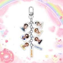8PCS ORTIS Acrylic Keychain Pendant KEONHO JAMES Fan Support Charm - Multicolor - View 7