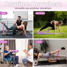 5pcs Resistance Bands Set, Perfect For Improving Flexibility And Mobility, Suitable For Yoga, Pilates, Also For Resistance Training In Gymnastics And Dance, Gym Dumbbell Training - Resistance Bands - View 4