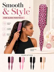 1pc Neutral Hair Brush/Beard Brush, Unscented Professional Hair Comb, Gradient Color Comb And Shampoo Brush, Smooth Styling Tool, Suitable For Thick/Fine Hair, Applicable For Bathroom, Scalp Massage, Travel And Vacation, Daily Care - Multicolor - View 7