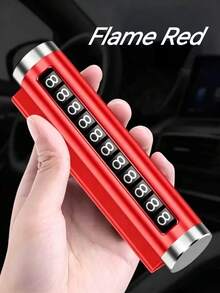 1pc Roller-Style Plastic + Aluminum Alloy Car Temporary Parking Number Plate, Car Interior Decoration Ornament, Car Parking Number Plate, Suitable For All Car Models - A - View 13