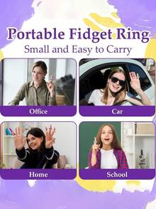 5pcs/1pc Finger Massage Rings To Relieve Anxiety And Stress, Beaded Fingertip Massage Rings, Unisex For Adults, Elastic Soothing Finger Massager, Textured Rings, Suitable For Home, Outdoor, School, Office, Travel And Other Occasions, Ideal Choice For Relieving Anxiety And Stress - Multicolor - View 8