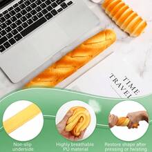 2pcs Cute Bread Shaped Wrist Rest Set, Soft Cushioning Keyboard Mouse Support, Ergonomic Wrist Pad, Suitable For Office, Gaming And Daily Use - One Size Fits All - View 4