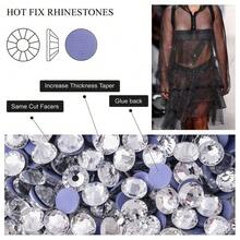 1440pcs DIY Hot Repair Glass Crystal, Nail Hot Melt Rhinestones, Crystal Gems, Can Be Used For Clothing, Shoes, Hats, Bags, Fabrics - Multi-color-sS16-4.0mm - View 5
