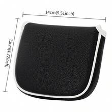 1PC Magnetic Closure Mallet Golf Putter Headcover With Contrast White Edge Golf Club Protector - Multicolor - View 12