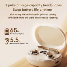 Jeep JP EX7 TWS Wireless Bluetooth Earbuds 2 Pasang Earphone dalam Satu Kotak Pengisian Daya Bluetooth 6.0 Mini Sleep Bean Earbuds Ultra Compact Short Stem Earphones Mode Gaming Kontrol Sentuh Earbud Nirkabel - View 5