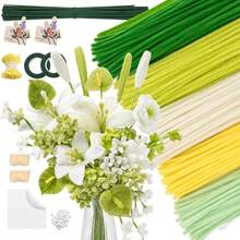 758pcs Handmade Chenille Stems, 10 Colors Large Pack, Suitable For Arts & Crafts, Flower Stems, Wrapping Paper, Pearls, Greeting Cards, Tape, Flower Centers, Ribbons, DIY Floral Crafts, Creative Projects, Holiday Decorations And Children's Crafts - Pipe Craft - View 7