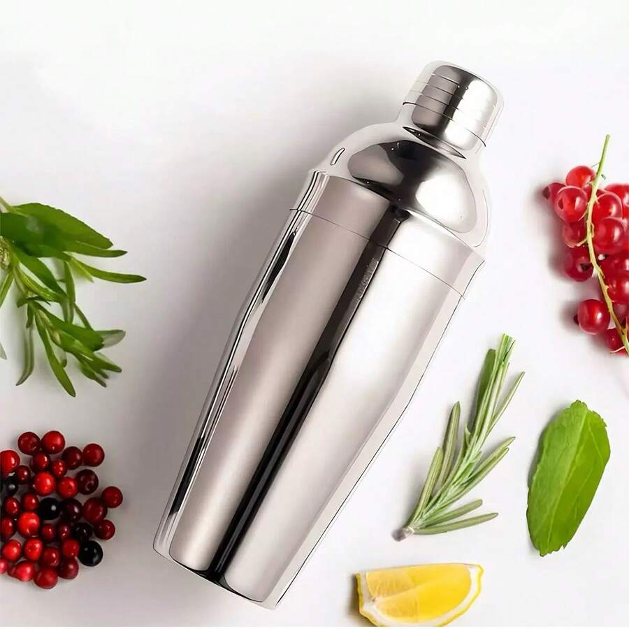 Thickened Stainless Steel Iced Tea Cup, Home Use Hand-Shaken Sealed Mixing Cup For Meal Replacement Milkshake, Juice, Fruit Powder, Cold Drinks, Lemon Tea, Beverage Mixing Cup - Multicolor - View 1