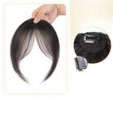 1pc Clip-In 8-Shape Bangs Hair Extension, Natural Look, Invisible Seamless Air Bangs And Sideburns Hair Piece, Suitable For Women, Student Daily Use, Multiple Colors (Color May Vary Slightly From Image) - Multicolor - View 10
