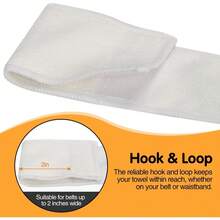 DkOvn Football Towel, Streamer Thin Sports Towel With Hook And Loop Closure - White - View 3
