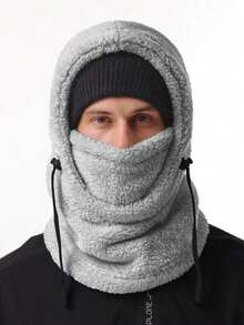 1pc Winter Warm Ear Protection Neck Warmer Hat Scarf All-In-One Thickened Ski Cycling Face Mask Windproof Balaclava - Multicolor - View 4
