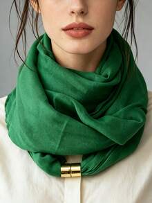 Slouchy Scarf, Multiple Colors Available, Knot-Free Scarf/Necklace, Soft Fabric Women's Necklace, Commute Versatile Fashion - Multicolor - View 6