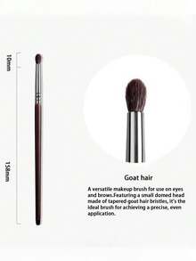 Princess Rose New 1pc Goat Hair Eyeshadow Brush, Conical Brush, Small Makeup Brush, Eye Makeup Brush - Brown - View 3