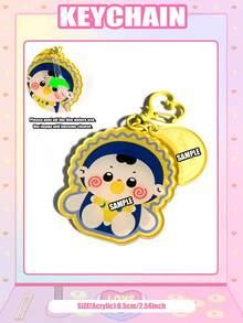 Cute GMMTV Chibi BL Acrylic Keychain & Bag Charm Gift, Double-Sided Print Lightweight Durable Backpack Pendant Accessory, Keyring For Car Keys Earphone Case. - Multicolor - View 4