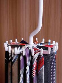 2pcs Multi-Function Non-Slip 360° Rotating Hooks, 20 Hooks, Scarf And Tie Hanging Rack, Stand, Hook Storage Rack, Organizer, Perfect For Gender Reveal Party, Birthday, Wedding, Party, Perfect Gift For Colleagues, Friends And Family, Back To School Essential - Multicolor - View 5
