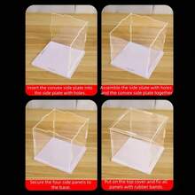 Transparent White Acrylic Display Box/Dust Cover/Storage Box, Suitable For Storing And Displaying Statues, Models, Dolls And Building Blocks, Providing Dust Protection - White - View 3