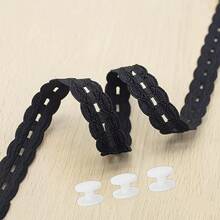 4pcs Exquisite Lace Trim Hem Waist Belt/1 Strap + 3 Buckles/Suitable For T-Shirts, Dresses, Shirts/Invisible Button Extender - Multicolor - View 3