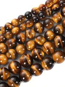 Natural Tiger Eye Stone Faceted Loose Spacer Diy Beads For Jewelry Making Diy Bracelet Necklace Charms Accessories 4/6/8/10mm - Magic Stone - View 3