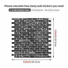3D自黏式牆貼，廚房防濺護牆，自黏式，防水，耐熱。適用於廚房、客廳、浴室、露營車、居家牆面裝飾 - 1件 - 查看 11