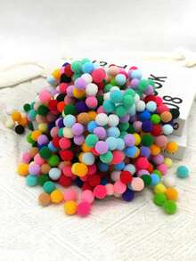 1.5/2mm Mixed Color Fluffy Soft Pom Poms Balls Handmade DIY Crafts Home Decor Sewing Supplies - Multicolor - View 2