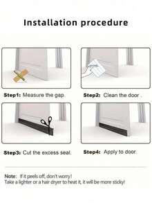 1pc Self-Adhesive Windproof Seal Strip, Dust-Proof, Sound-Insulating Door Bottom Seal Strip - Multi-color - View 8