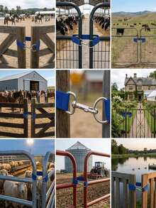 Heavy‑Duty Gate Strap Latch With Spring Snap Hook, Nylon Fence Tie Strap For Horse Barn Pasture Livestock Fencing - Cord Buckle - View 6