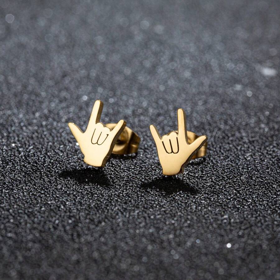 1-pair-punk-rock-hand-gesture-stud-earrings-minimalist-golden-sign