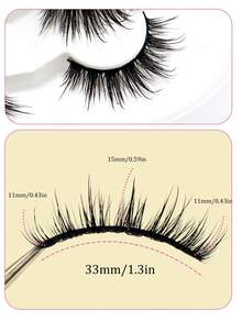 7 Pairs Wet-Look Dense Curly 3D Fluffy Faux Mink Eyelashes, One-Piece Beginner-Friendly Soft Lightweight Reusable Natural Fit False Eyelashes - Black - View 5