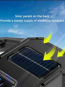 1 pieza Linterna recargable solar impermeable COB LED Linterna potente y portátil con luz brillante para camping - Blanco - Ver 6