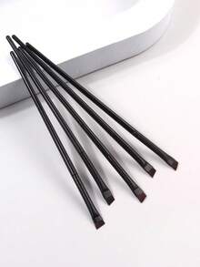 Black Ultra-Fine Blade Eyeliner Brush Soft Bristle Makeup Brush Portable Eyebrow Brush Multi-Function Under Eye Brush All-In-One Makeup Tool - Black - View 7