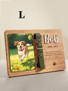 Personalized Custom Pet Memorial Plaque With Photo & Collar Clip, Engraved Name/Life Years/Quote, Wooden Base, Photo Slot, Collar Holder – Perfect For Home Decoration, Keepsake Gift For Pet Lovers (Dog/Cat Owners) - Multicolor - View 10