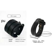 2pcs Casual Business Fashion Bracelet, Suitable For Men's Daily Commute, Sports, Fashion Wear, Exquisite Bracelet Gift For Men - Black - View 2