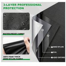 Blender Dust Cover Waterproof Stain-Resistant Machine Protective Sleeve With External Multi-Pocket Storage For Accessories, Top Handle Design To Prevent Hair And Dust, Home Cold Drink Machine Compatible Foldable Storage Equipment Cover - Black - View 3