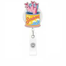 1pc Funny Glitter Sardine Easy-Open Can Fish Theme Retractable Badge Reel Creative Hanging Ornament ID Holder - Multicolor - View 11
