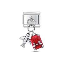 Elegant Single-Section Module With Italian Bracelet Pendant DIY Jewelry Making Kit, 306 Stainless Steel Single Pendant Airplane-Heart Lock And Flower Butterfly Multi-Function Jewelry Pieces Suitable For Everyone To Create Fashionable Bracelets And Other Personalized Creative Jewelry - Multicolor - View 10