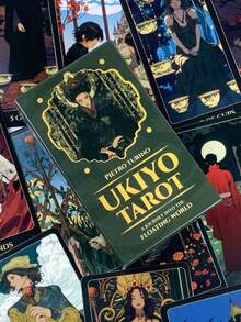 1 Box Ukiyo Tarot ,78 Cards,Japanese Style Divination Set,Enthusiasts With A Strong Interest In Ukiyo-E Or Anime - Multicolor - View 8
