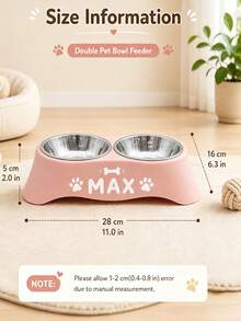 Mangkuk Kucing Stainless Steel yang Dapat Disesuaikan, Kustomisasi Nama Pribadi, Desain Pelindung Leher, Dapat Dilepas dan Mudah Dibersihkan, Hadiah Ideal untuk Pemilik Hewan Peliharaan - MultiWarna - View 9