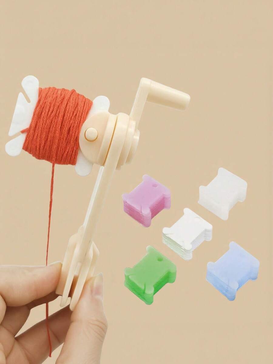 Winding Board And Spool, Plastic Embroidery Thread Spool, Translucent Thread Spool Card With Thread End Slot And Hanging Hole, Suitable For Cross Stitch, Embroidery, Sewing And Friendship Bracelet Crafts - Multicolor - View 1