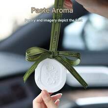 1pc Premium Embossed Plaster Fragrance Pendant, Same Scent As Physical Store, Suitable For Various Occasions, Also A Delicate Gift Choice - Freesia - View 1