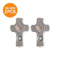 LED Jesus Cross Wall Light, Home Decor Cross-Shaped Wall Lamp, Rechargeable Magnetic Motion Sensor Wall Light, 3 Colors Dimmable, Battery-Powered, Suitable For Halloween, Christmas, Thanksgiving, Wedding Birthday Party Signs, Easter Decorations - Multicolor - View 23
